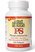 Load image into Gallery viewer, NATURAL FACTORS PS - Phosphatidylserine ( 100 mg - 120 sgels)
