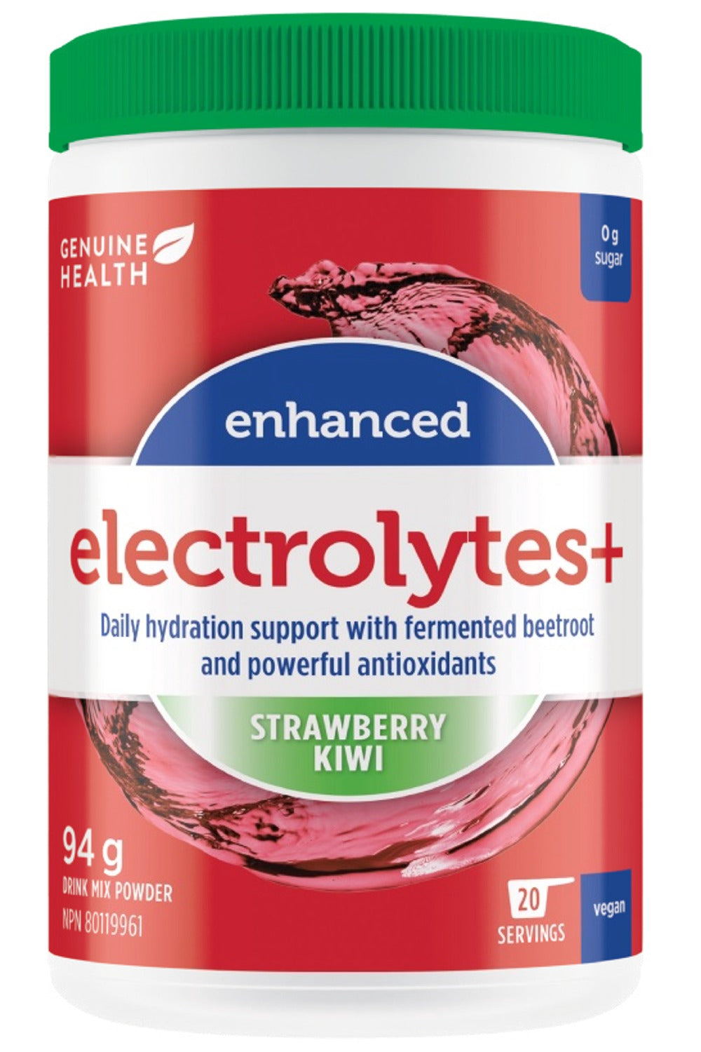 GENUINE HEALTH Enhanced Electrolytes+ (Strawberry Kiwi - 94 gr)