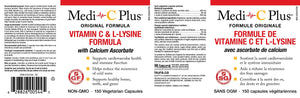 Medi-C Plus Vitamin C & L-Lysine with Calcium Ascorbate (150 veg caps)