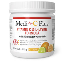 Load image into Gallery viewer, Medi-C Plus Vitamin C &amp; L-Lysine with Magnesium Ascorbate (Citrus - 300 gr )
