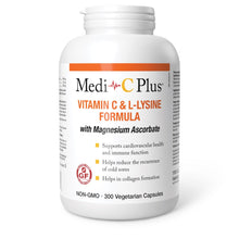 Load image into Gallery viewer, Medi-C Plus Vitamin C &amp; L-Lysine with Magnesium (300 veg caps )
