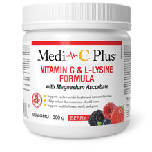 Load image into Gallery viewer, Medi-C - Vitamin C &amp; L-Lysine with Magnesium Ascorbat (Berry - 300 gr)
