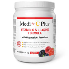 Load image into Gallery viewer, Medi-C Plus Vitamin C &amp; L-Lysine with Magnesium Ascorbate (Berry - 1 KG) (Berry - 1 KG)
