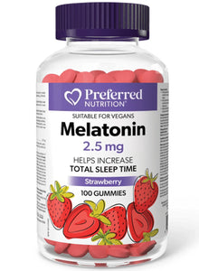 PREFERRED NUTRITION Melatonin (2.5 mg - 100 gummies)