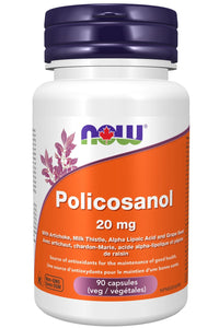 NOW Policosanol (20 mg - 90 Veg Capsules)