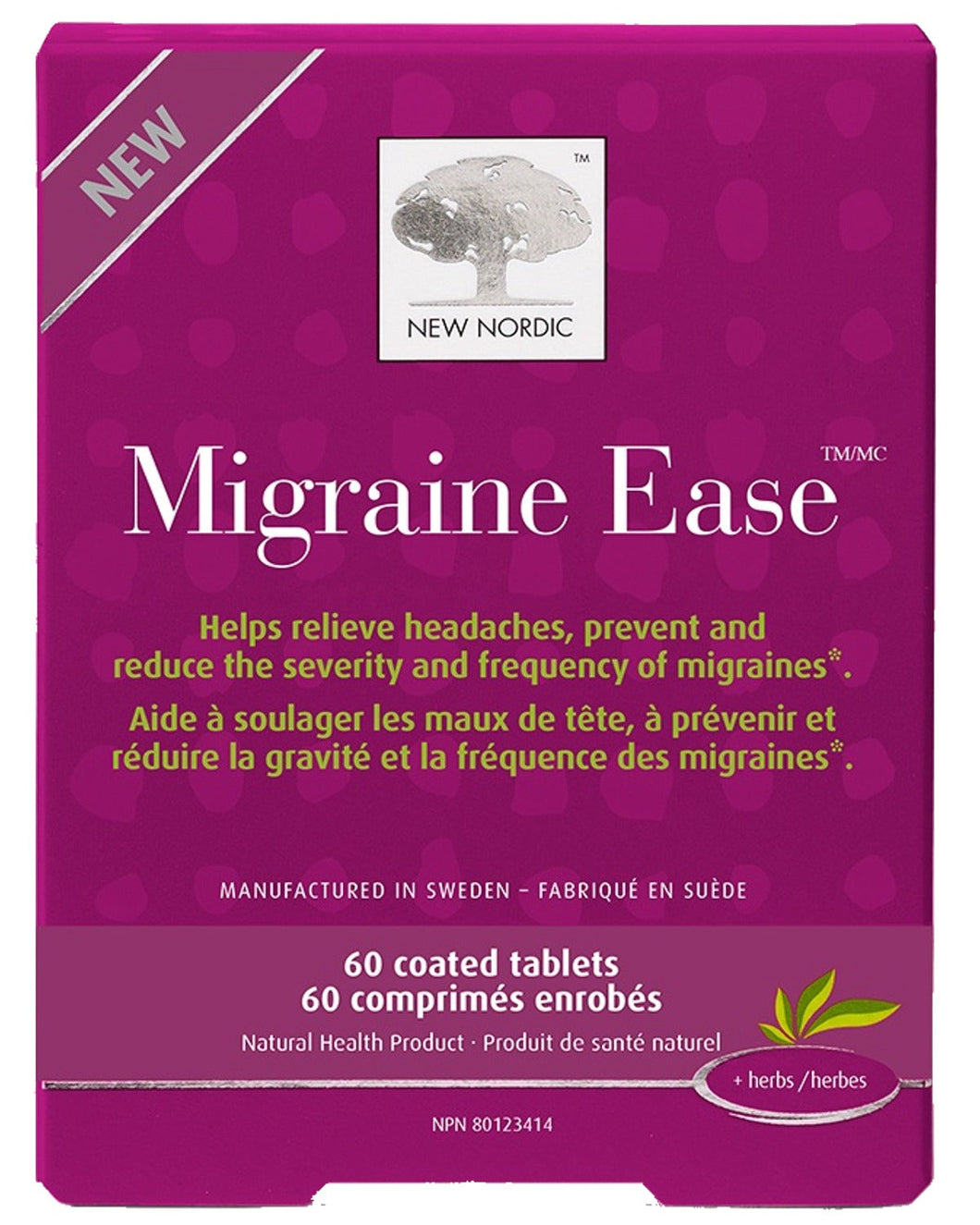 NEW NORDIC Migraine Ease (60 Tabs)