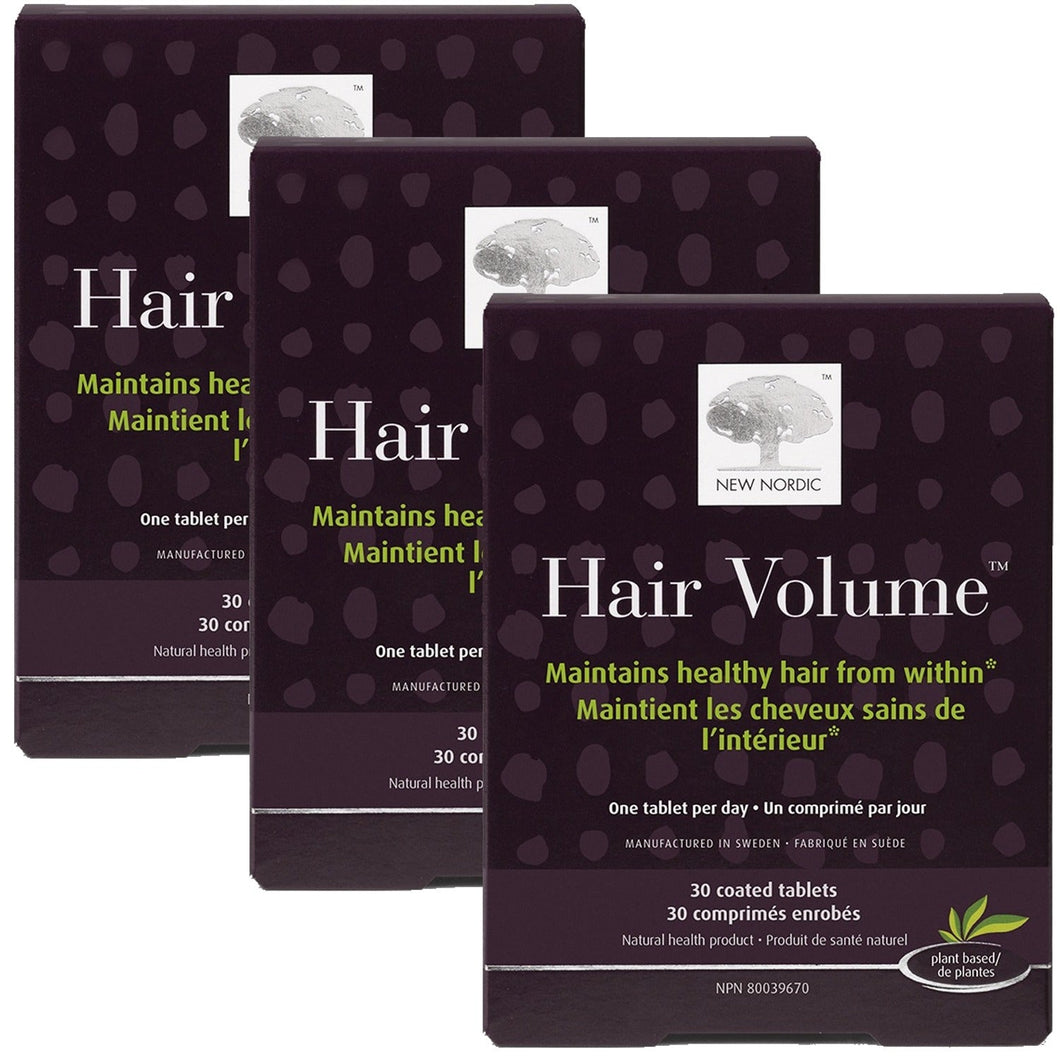NEW NORDIC Hair Volume  (30 coated tabs) 3-PACK