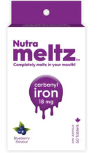 Load image into Gallery viewer, NUTRAMELTZ Carbonyl Iron (18 mg - 60 Melts)
