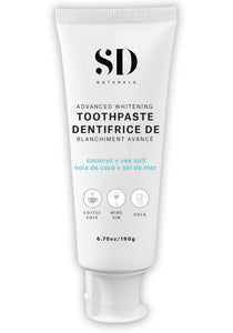 SD NATURALS Advanced Whitening Toothpaste (Coconut & Sea Salt - 190 Gr)